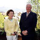 King Harald and Queen Sonja at a press conference towards the conclusion of the State Visit to Slovenia. (Photo: Lise Åserud / Scanpix) 